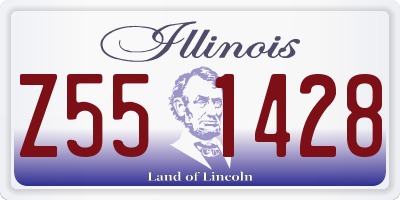 IL license plate Z551428