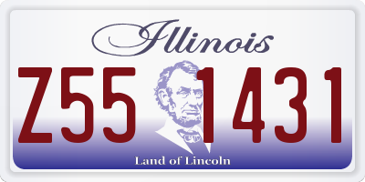 IL license plate Z551431