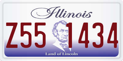 IL license plate Z551434