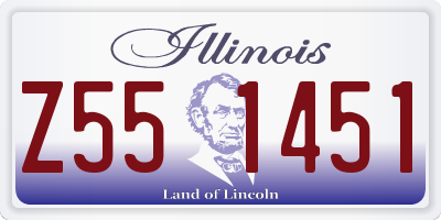 IL license plate Z551451