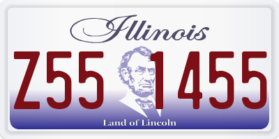 IL license plate Z551455