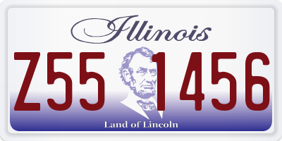 IL license plate Z551456