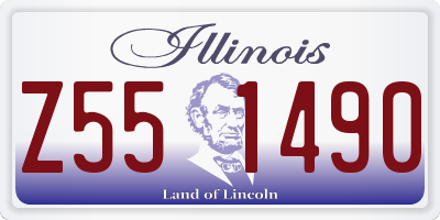 IL license plate Z551490