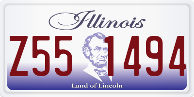 IL license plate Z551494