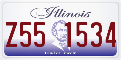 IL license plate Z551534