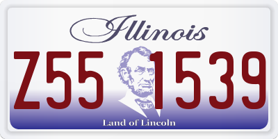 IL license plate Z551539