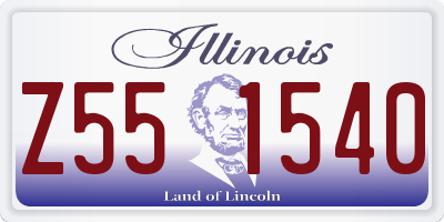 IL license plate Z551540