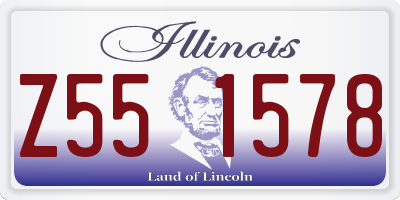 IL license plate Z551578