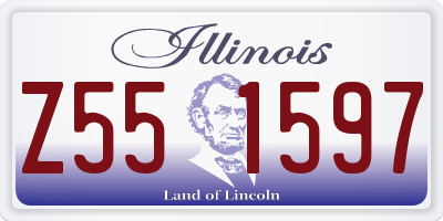 IL license plate Z551597
