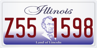 IL license plate Z551598