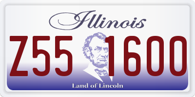 IL license plate Z551600