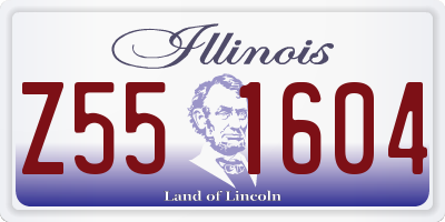 IL license plate Z551604