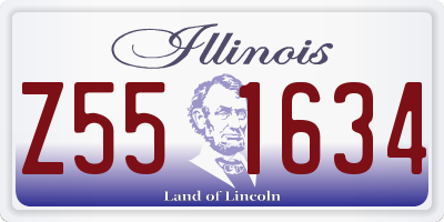 IL license plate Z551634