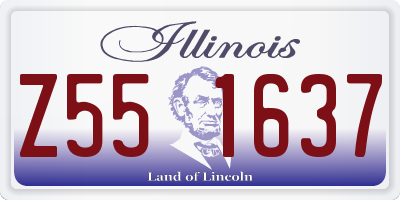 IL license plate Z551637