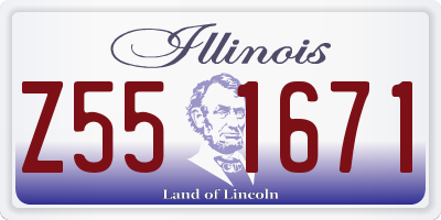 IL license plate Z551671