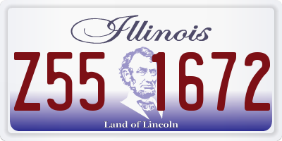IL license plate Z551672