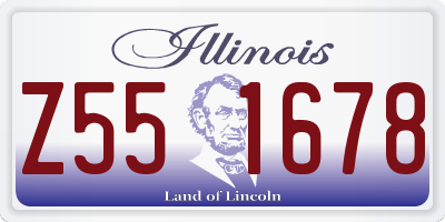 IL license plate Z551678