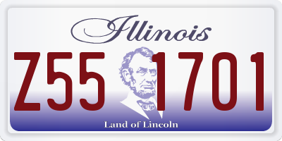 IL license plate Z551701