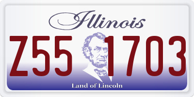 IL license plate Z551703