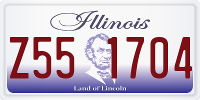 IL license plate Z551704