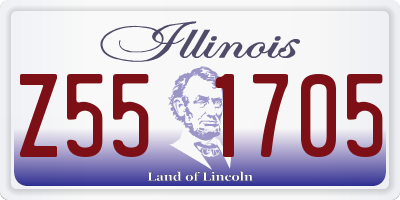 IL license plate Z551705
