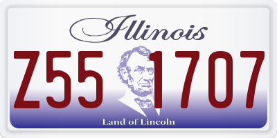 IL license plate Z551707