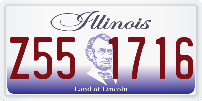 IL license plate Z551716