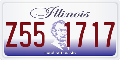 IL license plate Z551717