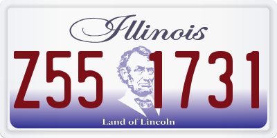 IL license plate Z551731