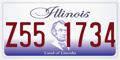 IL license plate Z551734