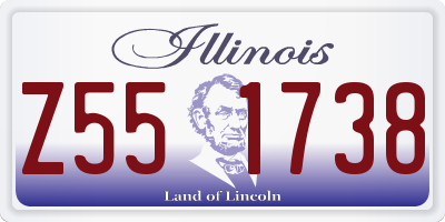 IL license plate Z551738