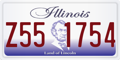 IL license plate Z551754