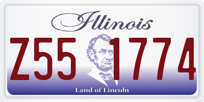 IL license plate Z551774