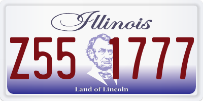 IL license plate Z551777