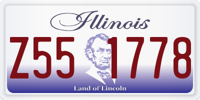 IL license plate Z551778