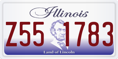 IL license plate Z551783