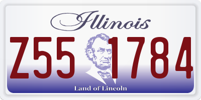 IL license plate Z551784