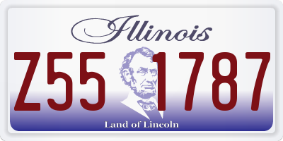 IL license plate Z551787