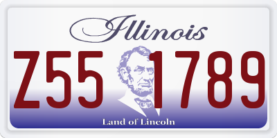 IL license plate Z551789