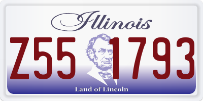 IL license plate Z551793
