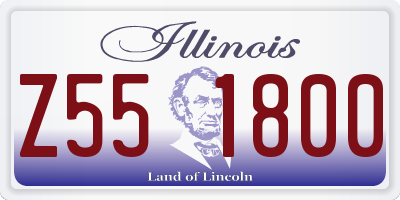 IL license plate Z551800