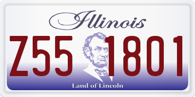 IL license plate Z551801
