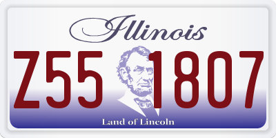 IL license plate Z551807