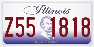 IL license plate Z551818