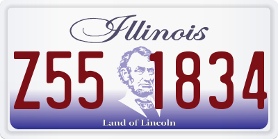 IL license plate Z551834