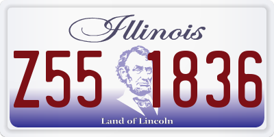 IL license plate Z551836