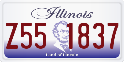 IL license plate Z551837