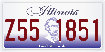 IL license plate Z551851
