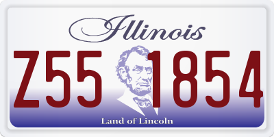 IL license plate Z551854
