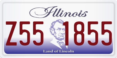 IL license plate Z551855